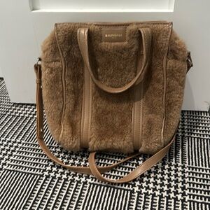 Balenciaga fur bag